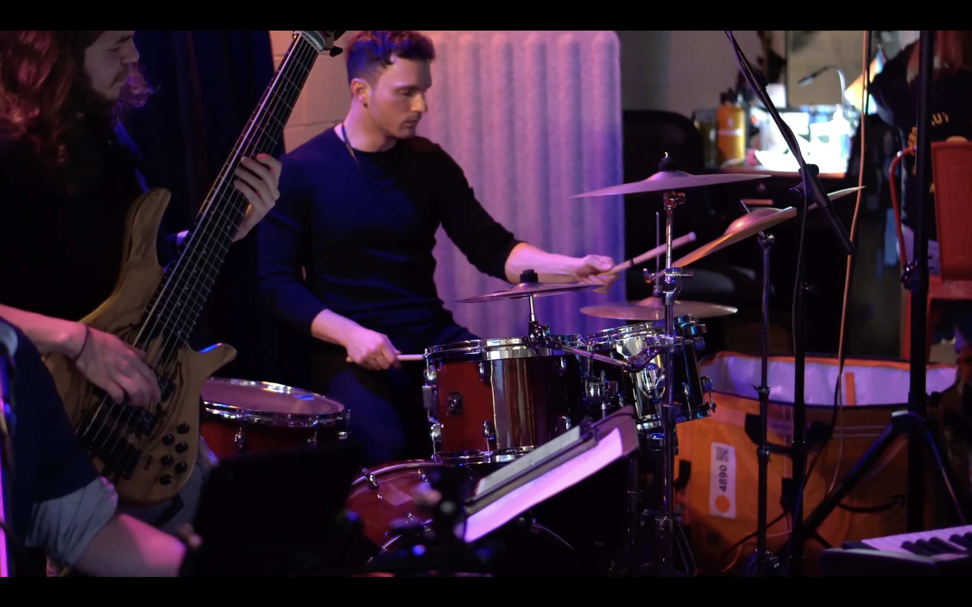 Longneck live — Erik playing drums